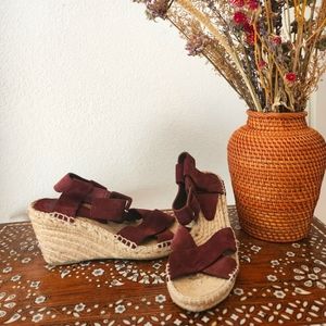 Vince. Espadrilles, Burgundy,  Size 7